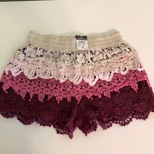 NWT Rue 21 Lace Shorts